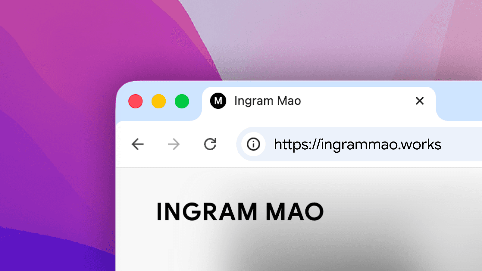 Portfolio — landing page screenshot