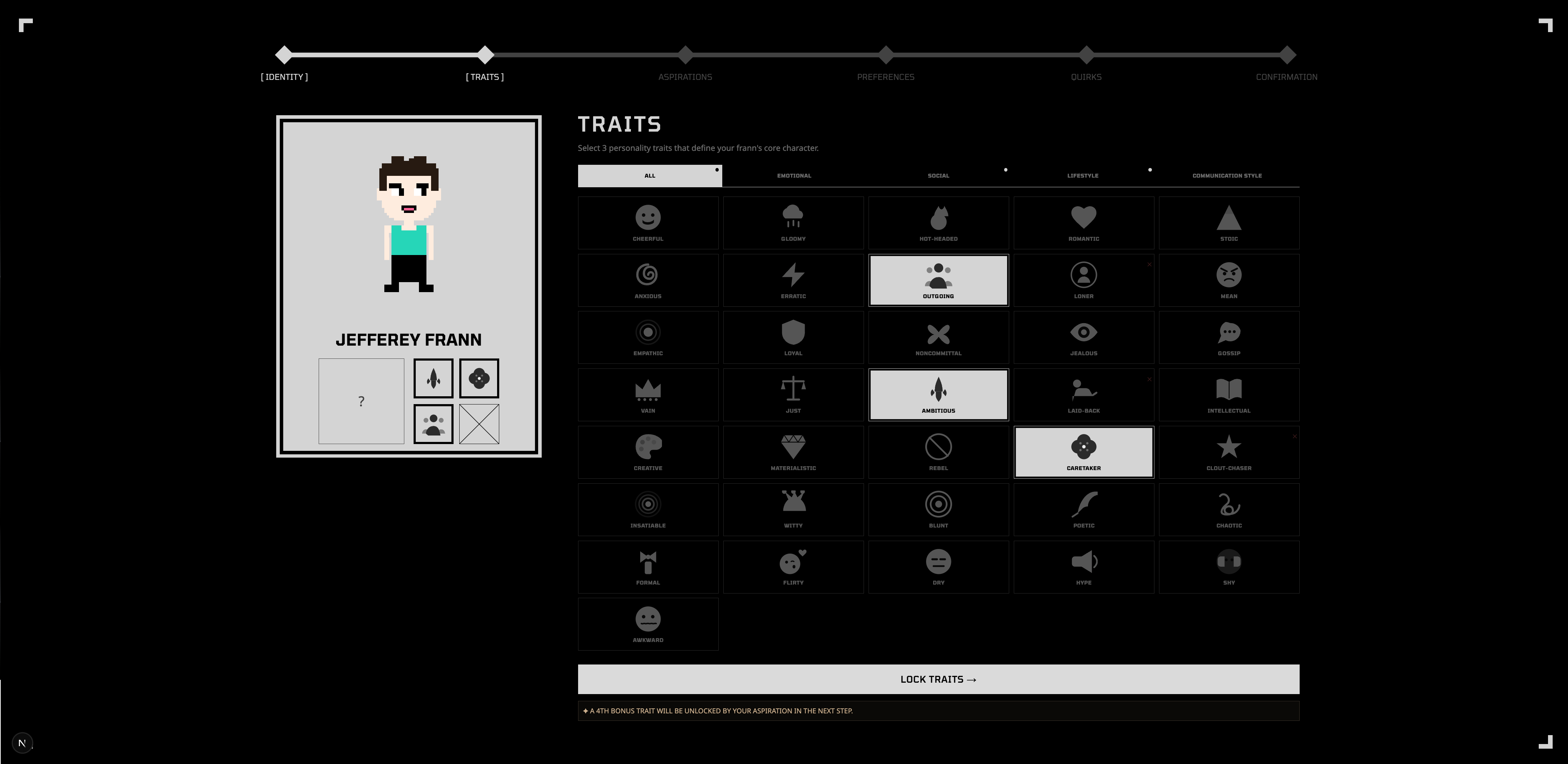 Build-a-Frann interface