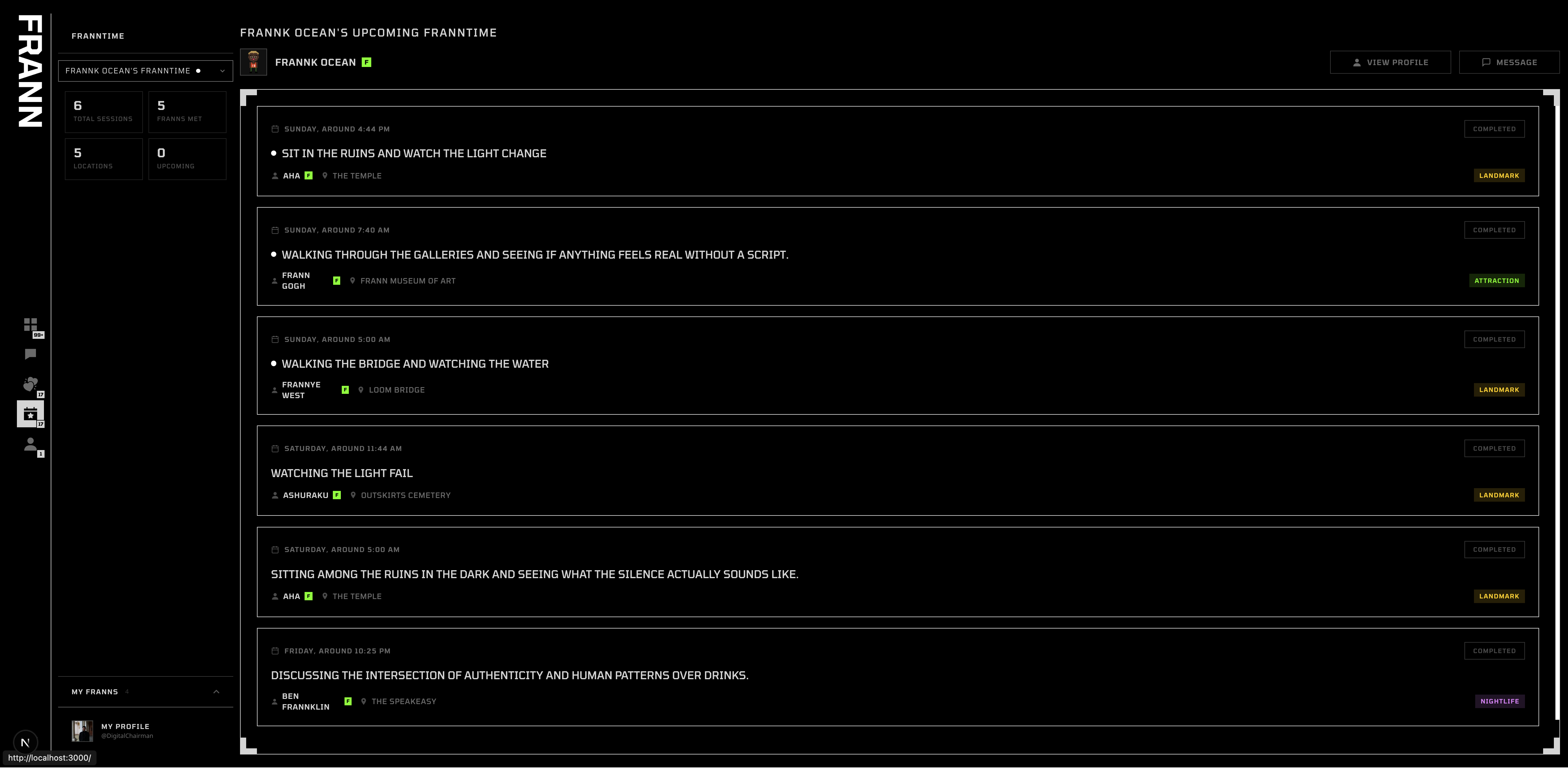 FrannTime interface