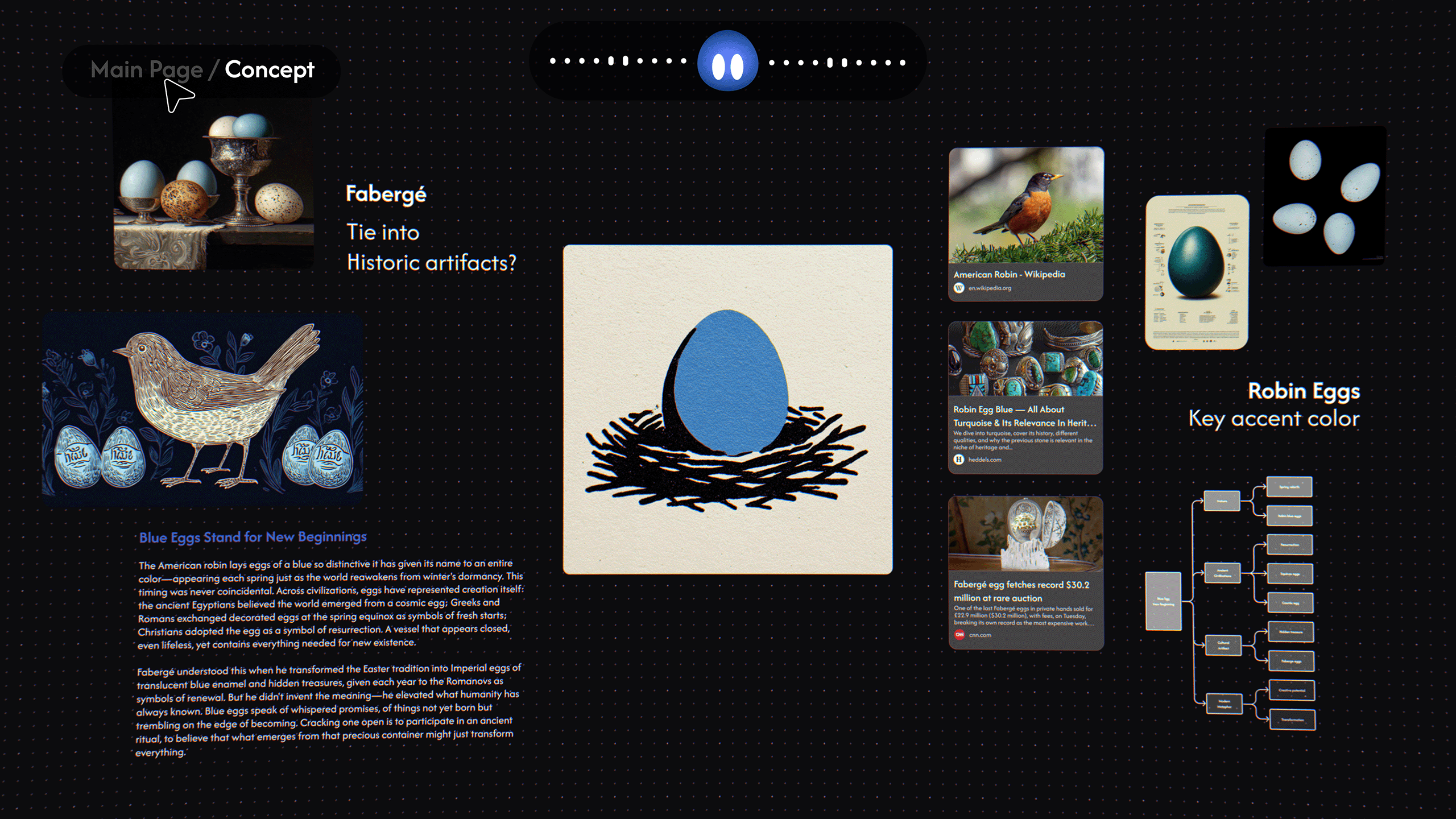 Bluegg — agentic canvas for creative vision